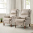 Deondria Vegan Leather Manual Push Back Recliner (Set of 2)