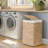 Nivora Water Hyacinth Laundry Hamper Brown 15 x 11.8 x 24 Inches with Removable Liner - Woven Organizer for Dirty Clothes, Bedroom Laundry, or Bathroom Towel Storage