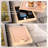 Bamboo Couch Arm Table With 360° Rotating Phone Holder & Hidden Storage Box,Non-Slip Sofa Arm Tray Fits Narrow And Sectional Sofa,Adjustable Armrest Tray Table For Couch