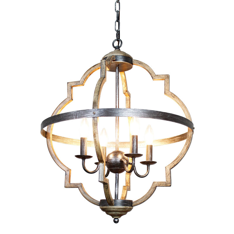 Edwards 4 - Light Dimmable Geometric Chandelier