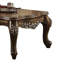 Table basse en chêne antique avec pieds Queen Anne