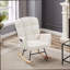 Cream White Teddy Rocking Armchair