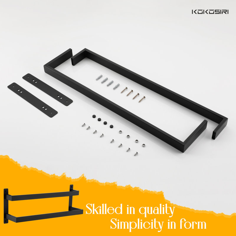 20.5'' 2 Towel Bar, Matte Black