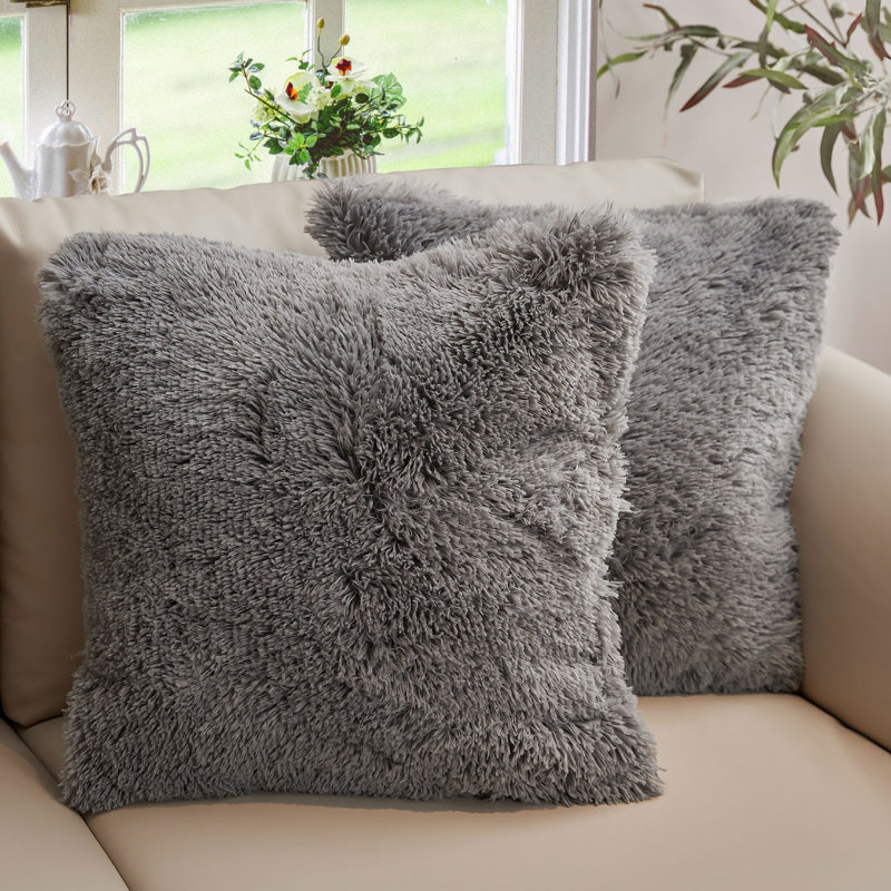  Housse et insert d'oreiller carré, Carré de 20 po, Argent