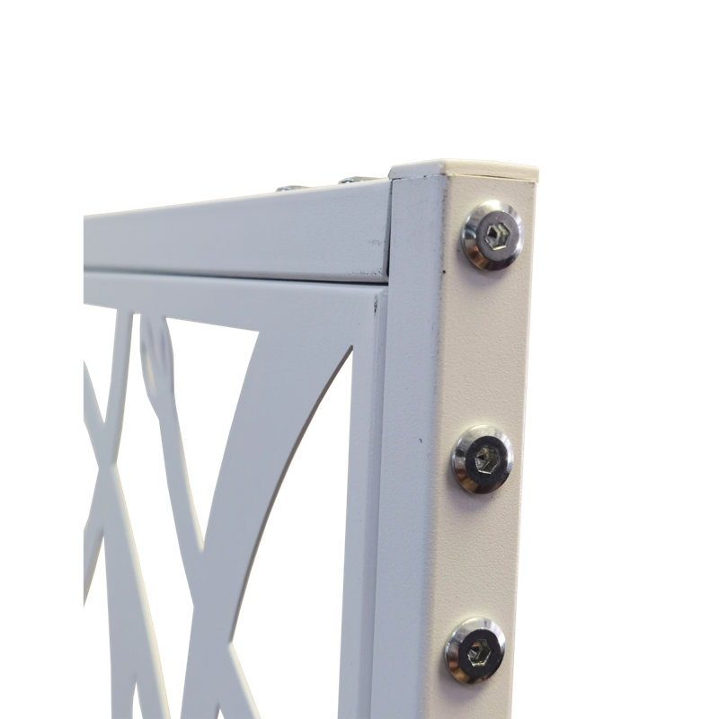 Cloison d'intimité en métal avec écran d'intimité autoportant pour terrasse et jardin en forme d'oiseau blanc W3,8Ft X H6ft