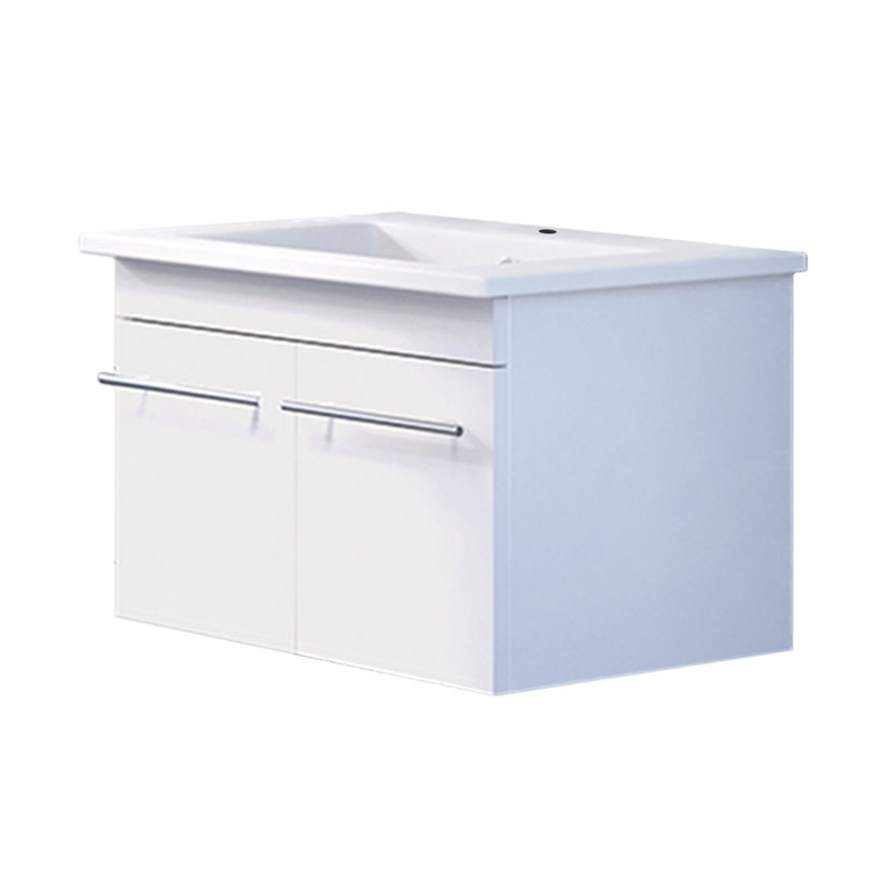 Ensemble de meuble-lavabo simple mural 24 po Roudebush, blanc
