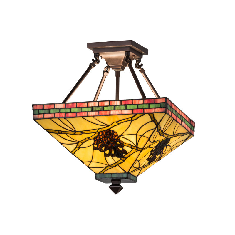 Luminaire suspendu pour cuve simple 4 lumières pinecone mission Eudy