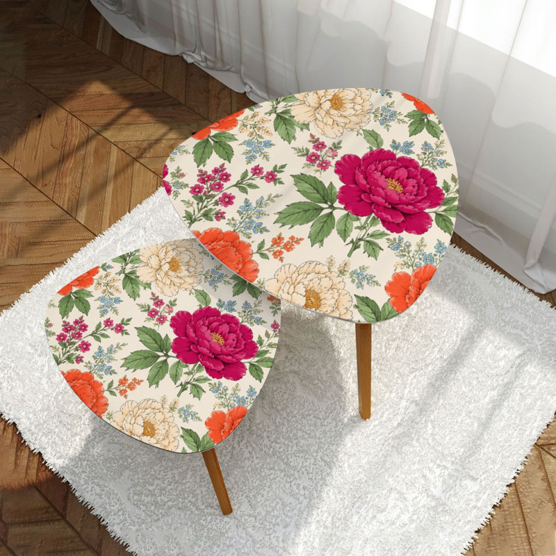 Ensemble de 2 tables basses gigognes Triangle