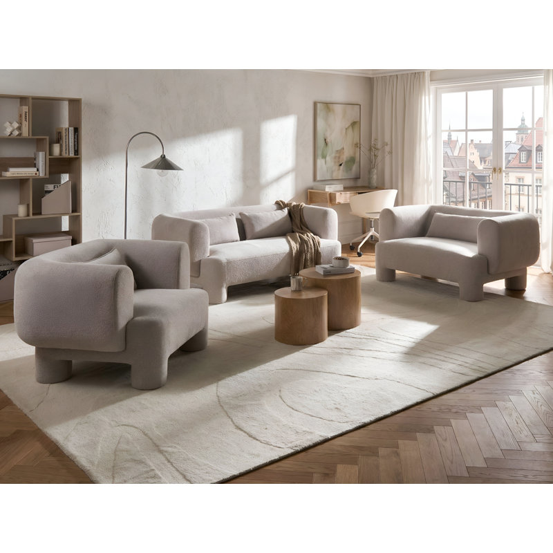 Taquil 3 - Piece Living Room Set, Beige, Beige