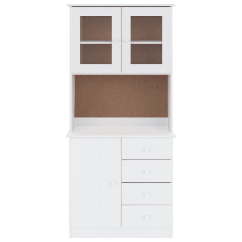 Defranco 77cm Solid Wood Sideboard, White