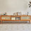 78.74" Nut-brown Solid Wood+Rattan+Glass TVStands