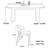 French retro modern dining table