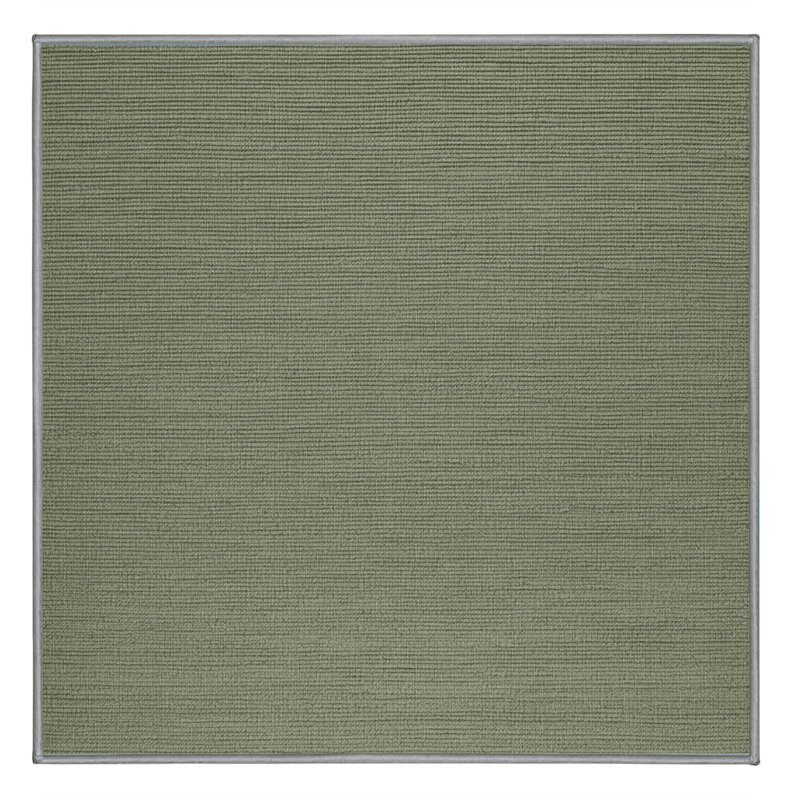 Machine Washable Solid Brown Area Rug, Square 7'