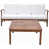 Coussin blanc / structure en teck est en rupture de stock