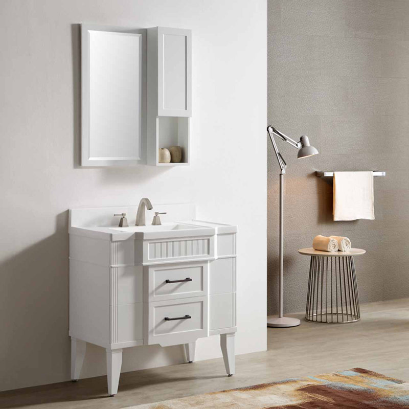 Ensemble de meuble-lavabo simple 33 po Yousef, Blanc