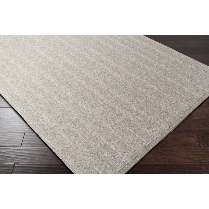 Tapis taupe tissé à la main Philip, Rectangle 8 pi x 10 pi