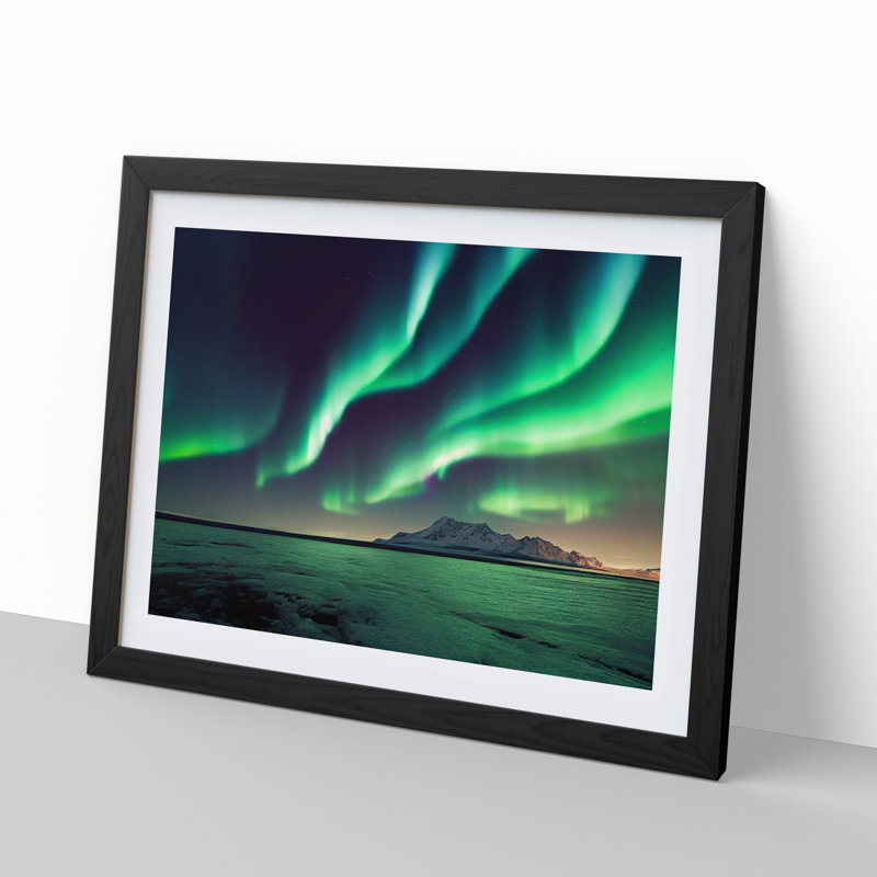 Aurora Borealis Dreams - Single Picture Frame Print, Black Framed, 46cm H x 64cm W x 2cm D