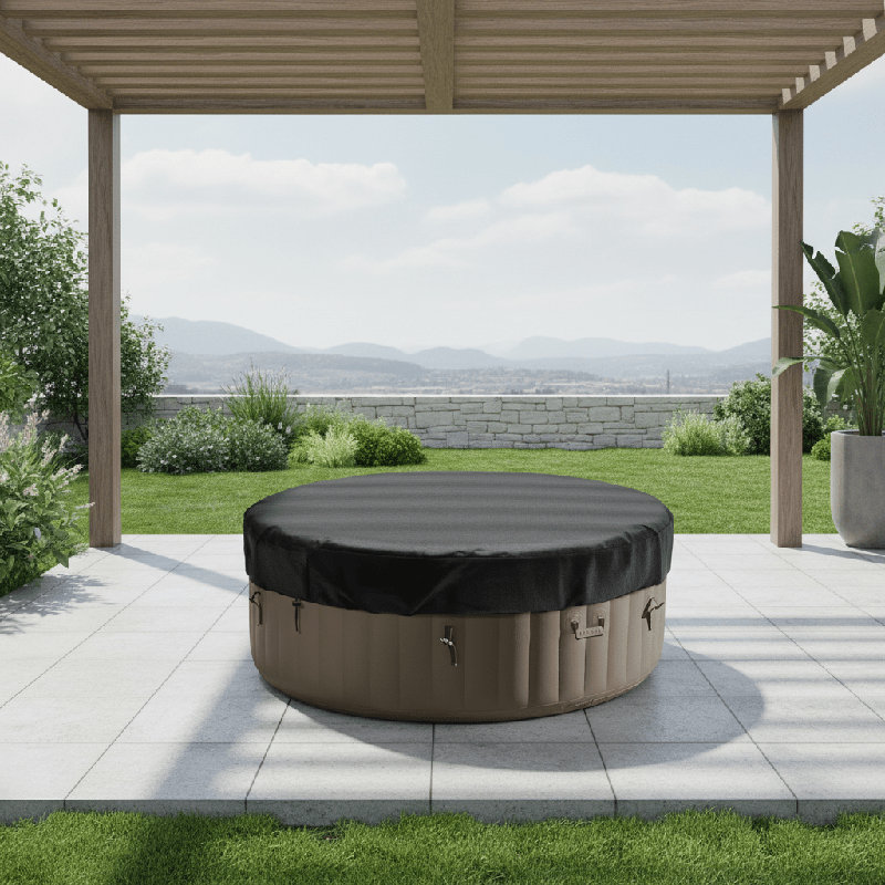 Tente de salle de bain isotherme pliable avec couvercle à fermeture à glissière, 14" H x 80" W x 80" D