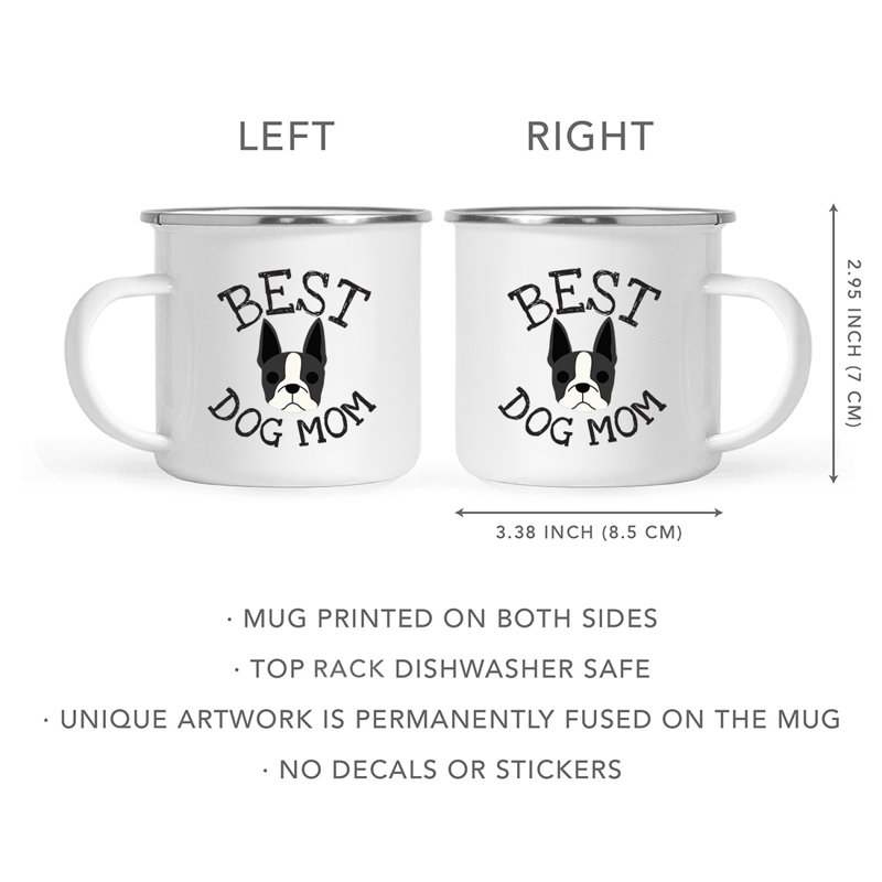 Tasse de camping Best Dog Mom, Boston-terrier