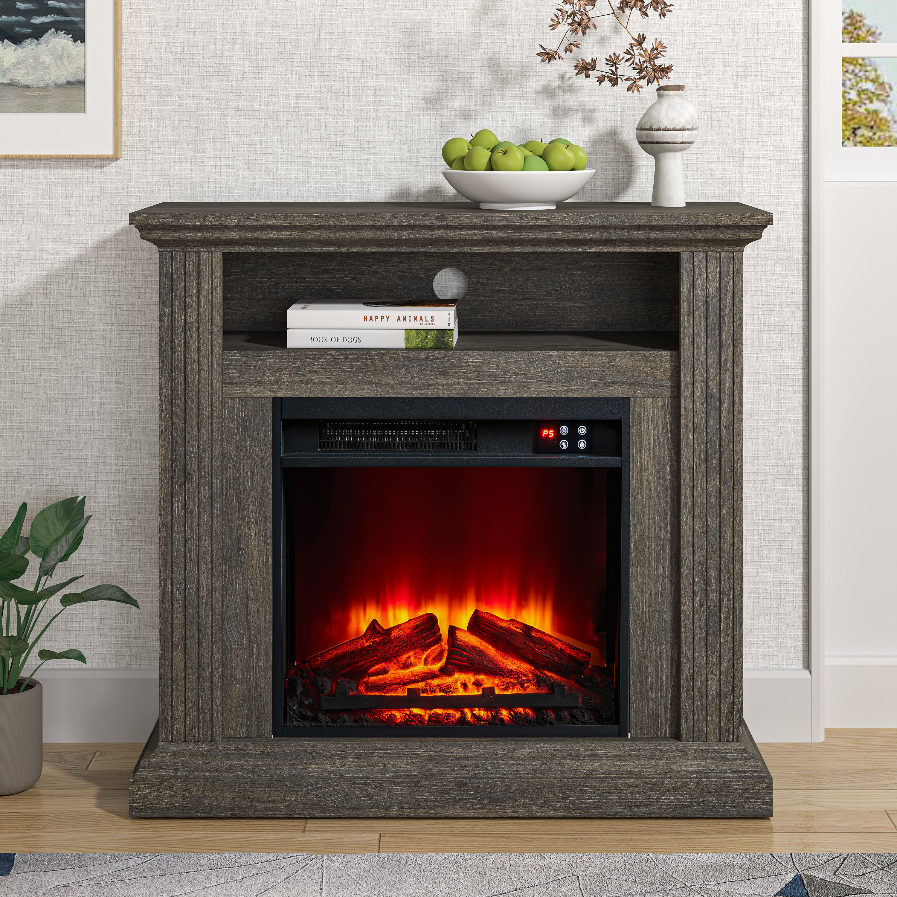 Symple Stuff Stark 32.09'' W Electric Fireplace | Wayfair