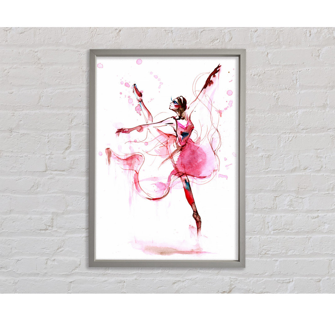 Wandbild Rosafarbene Ballerina 1