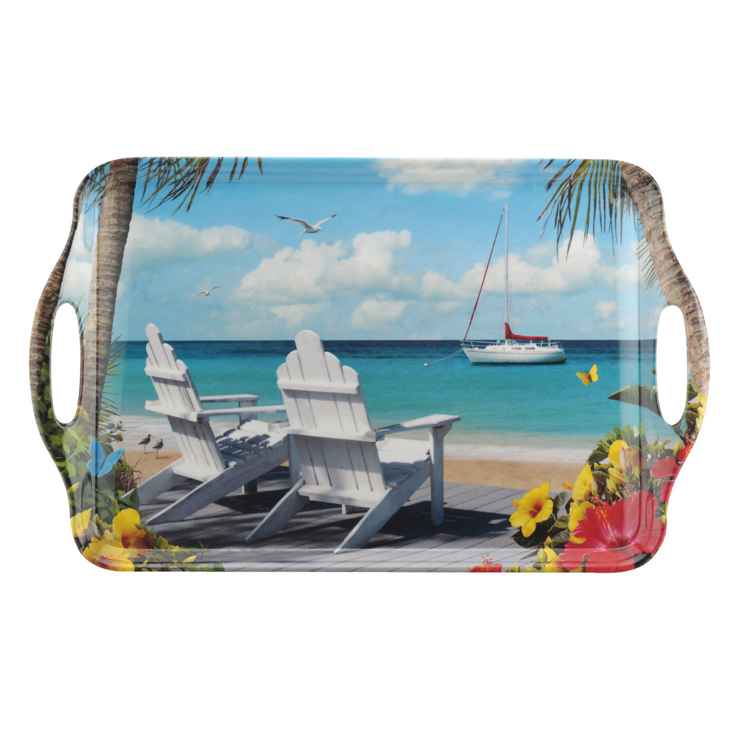 Pimpernel In The Sunshine Large Melamine Hndld Tray 18.9 X11.6" Pimpernel