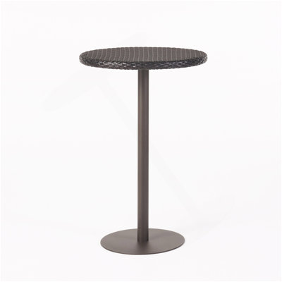 Outdoor 26" Round PE Rattan Bar Table, Multibrown