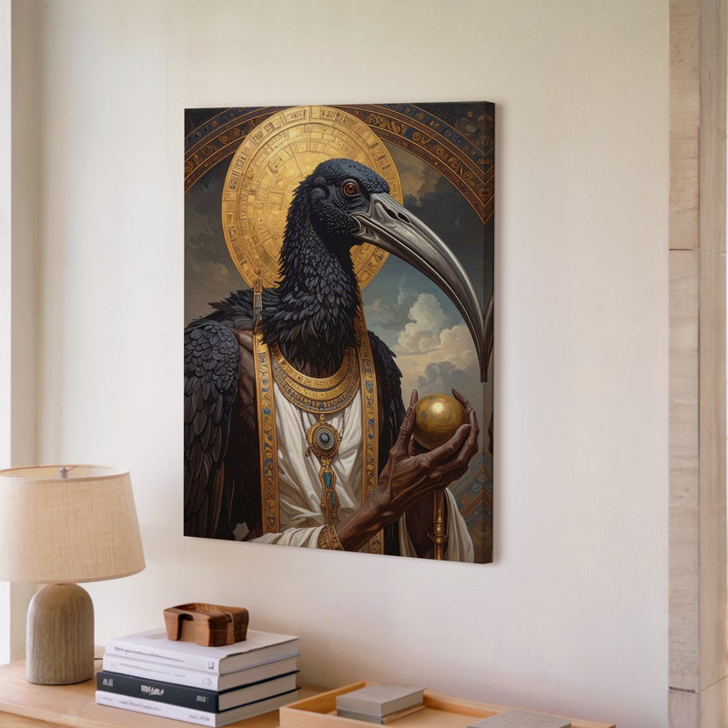 Voici la description du produit et optimisation de la seo pour votre toile d'art Thot, H 20 po x l 20 po