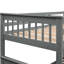 Lit superposé gris avec configuration simple au-dessus d'un lit double, gigogne et rangement pratique, compartiments utiles-1143720622-1143720619