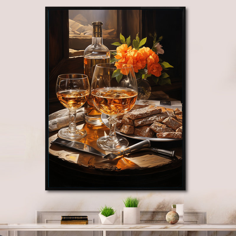 Cyarah Cuban Cigars Brown III sur toile, H 40 po x l 30 po x P 1,5 po, Cadre flottant noir