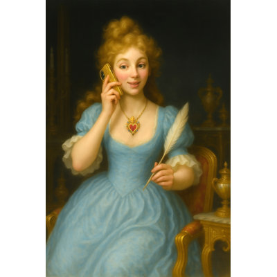 May I Take a Message Rococo Girl on Cell Mobile par Sinead