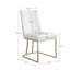 Chaises de salle à manger, chaise d'appoint rembourrée en velours, pieds en métal (ensemble de 2)-667954127