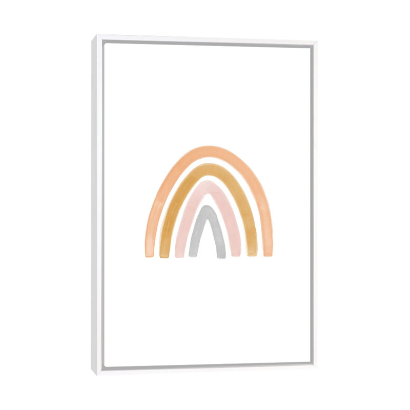 Aquarelle arc-en-ciel II - impression, Pas de tapis, Toile blanche encadrée, H 60 po x l 40po x P 1,5 po