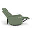 Fauteuil inclinable pivotant vert foncé à rotation à 270 °, fauteuil berçant en velours flocon de neige pour le salon et la chambre de bébé