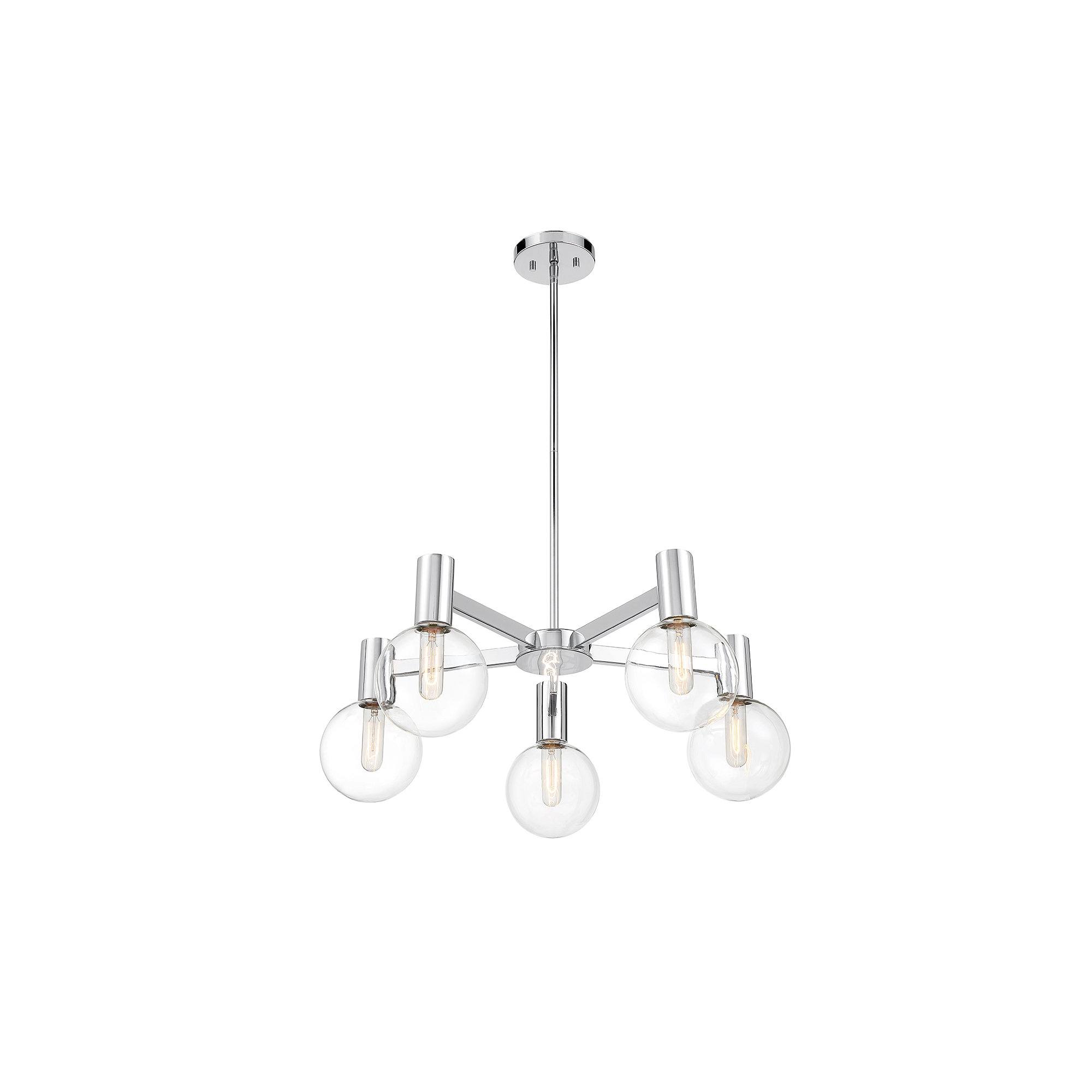 Rorem Chandelier, Chrome, 5 Lights