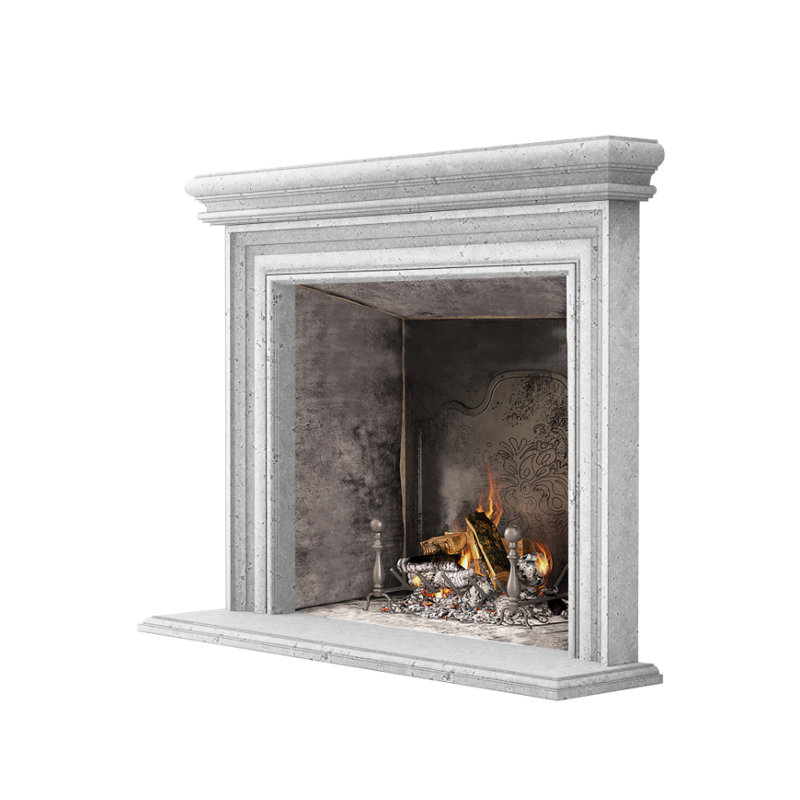 Grand Palermo Fireplace Surround, Gray Old World