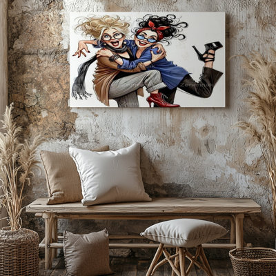 Reproduction d'art sur toile Cheerful Women Laughing Together