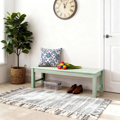 Outdoor Bench Patio Backless Bench, Sturdy and Durable Garden Bench