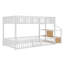 Lit superposé robuste, escalier de rangement pratique-129754858