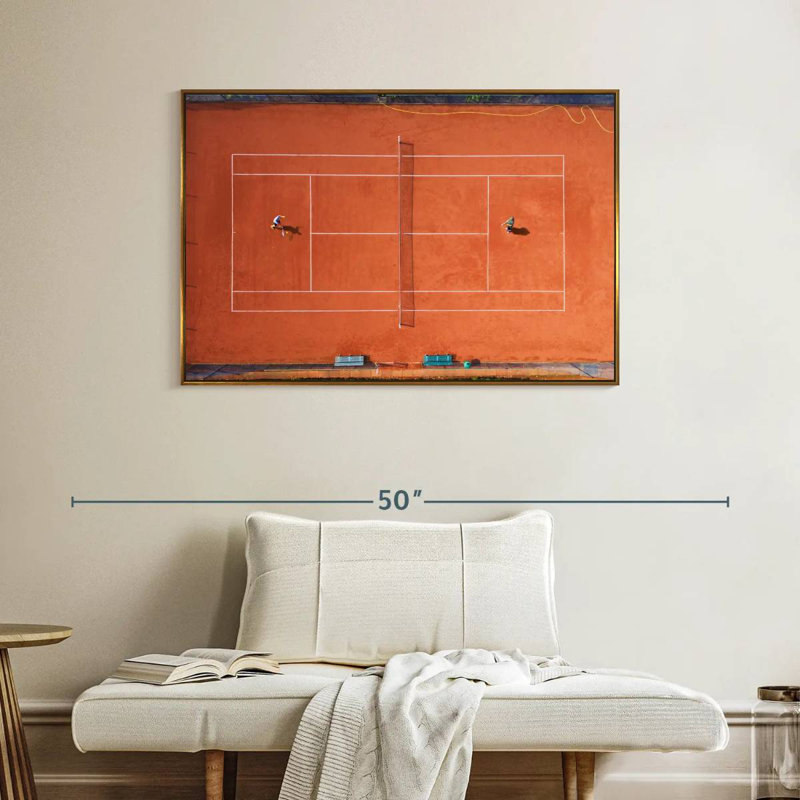 Court de tennis Wuppertal, 40 po x 27 po, Cadre flottant doré