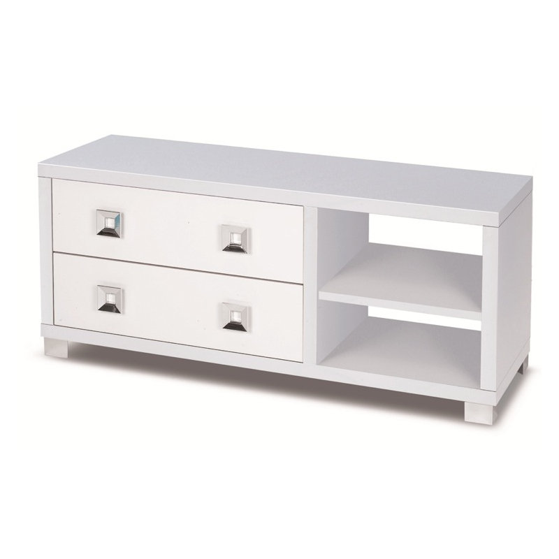 Double Accent Chest, Glossy White
