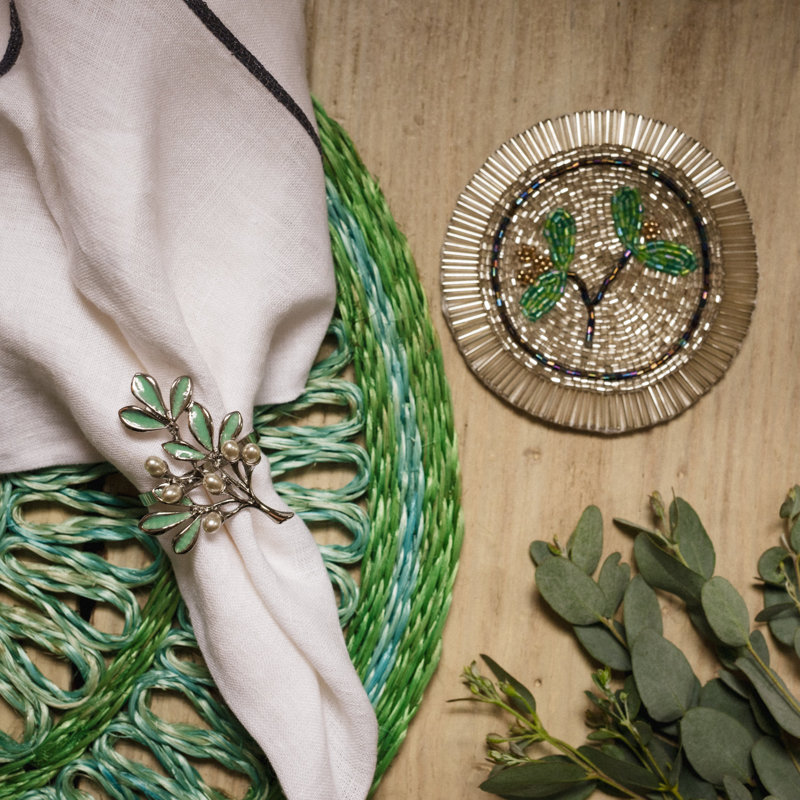 Mistletoe coasters