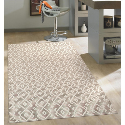 Tapis unique brun clair 5 pi x 8 pi Barnhan