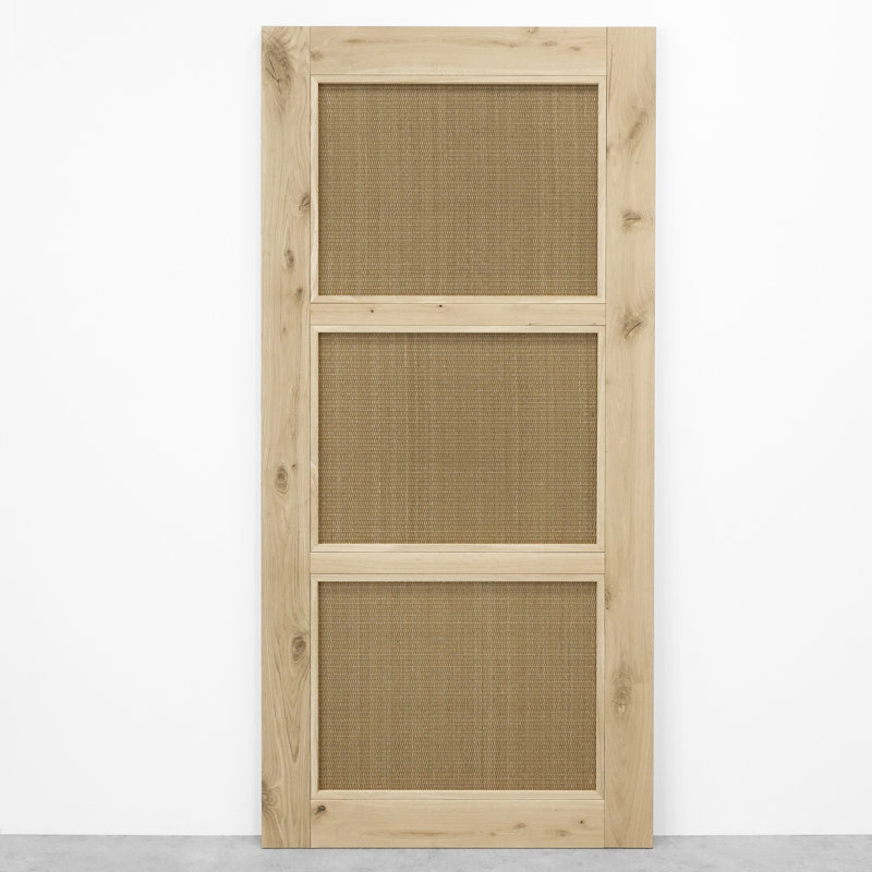 Amariae Oak with Rattan Barn Door, Unfinished