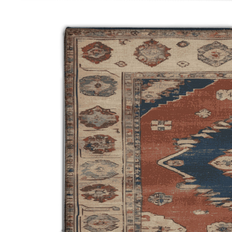Tapis intérieur et extérieur brun Overdyed, Rectangulaire 2 pi x 3 pi