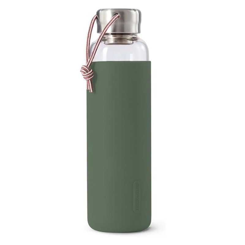 Black + Blum 600.3ml Glass Water Bottle, Olive