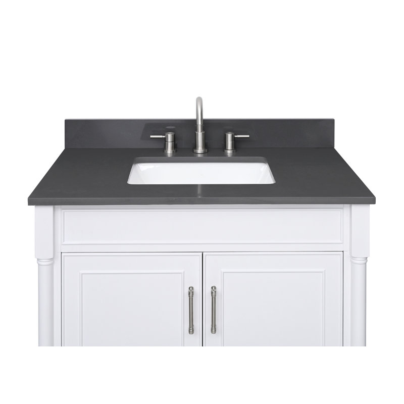 Lotte 37'' W Single Vanity Top, Ural Gray