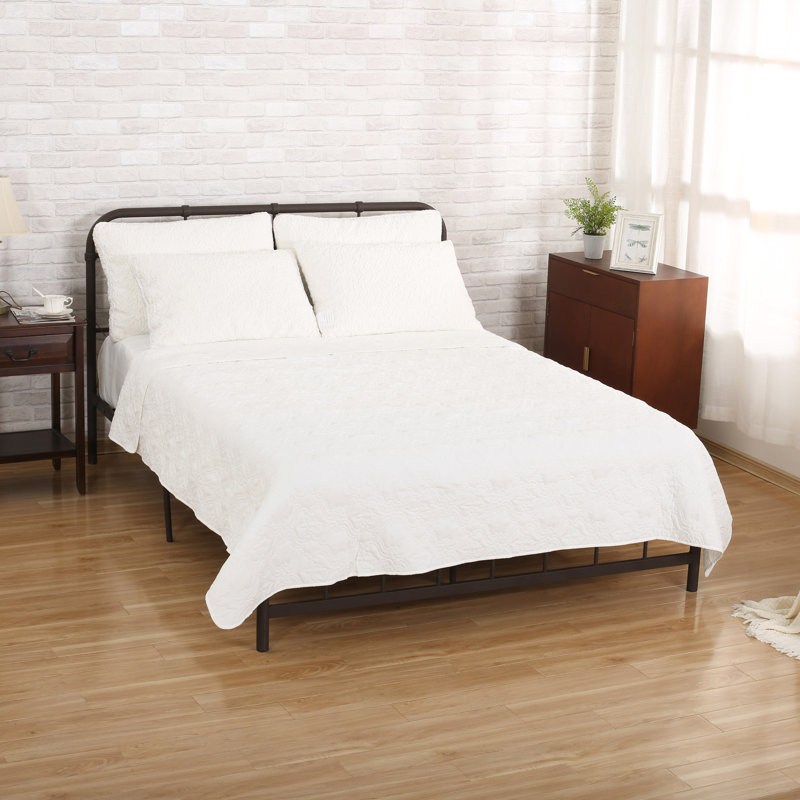 Courtepointe simple Rachel, Blanc
