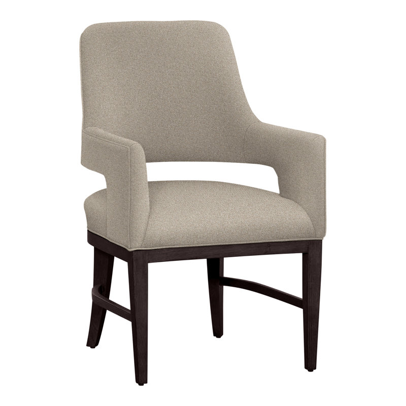 Chaise avec accoudoirs Josie, Espresso, Sable 9508