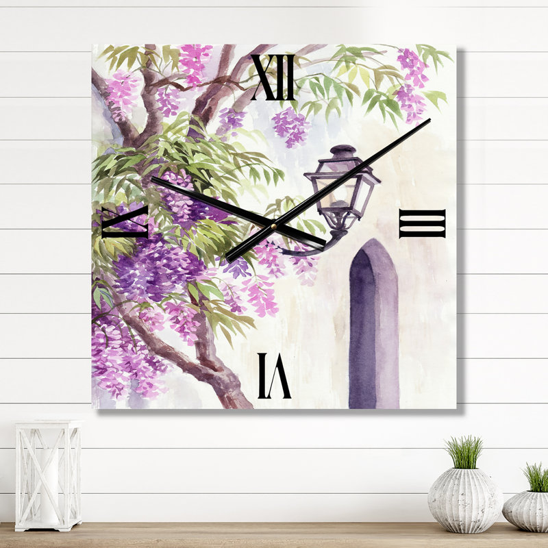 Horloge murale Wisteria et lanterne, Petit